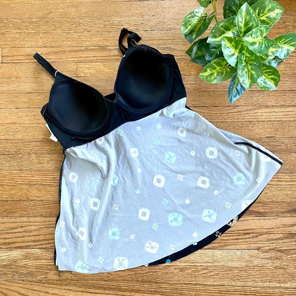 Contours by Coco Reef Diamond Print Wrap Tankini Swim Top – Size 8 Bra Sized 32C - Picture 8 of 12